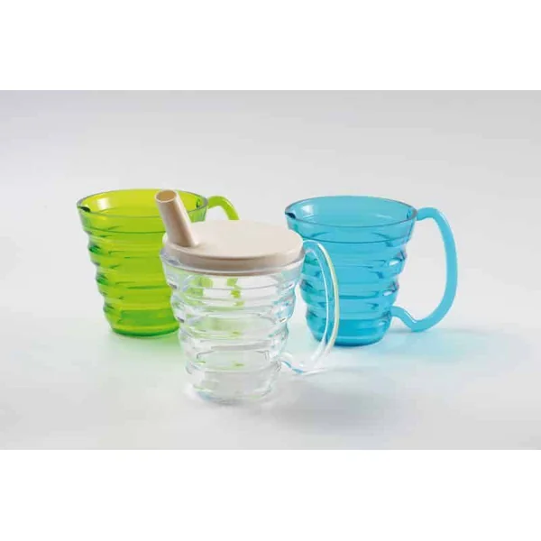 tasse ergo néon transparente - Aide au repas