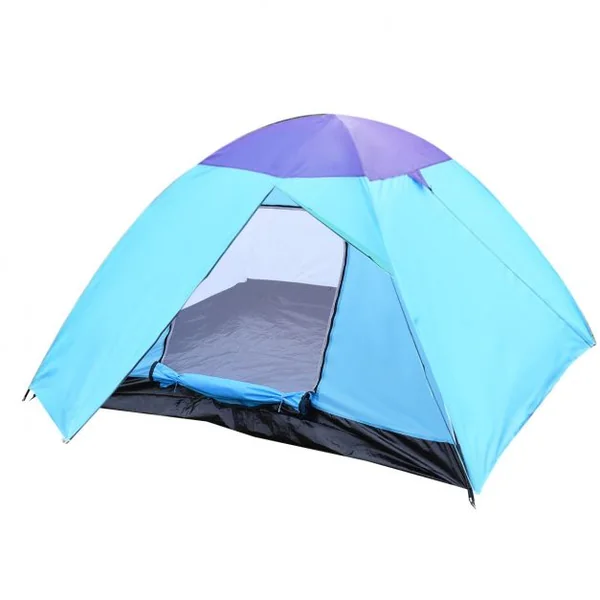 Tente de camping Tente de pêche Tente dôme Tente instantanée en PE, Sac de transport, 70-210x240x130 cm, Bleu et violet