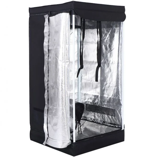 Tente Hydroponique Chambre de Culture Pousse Culture Hydroponique 210D Tissu Oxford 60 x 60 x 120 cm Noir