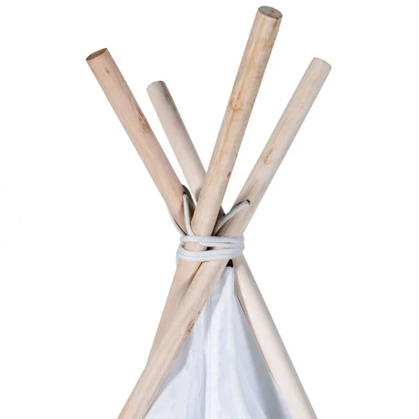 Tente Jeu pour Enfants Pliable Blanc et Noir 160 * 120 * 120 CM en Bois et Tissu Tente de jeu pour Intérieur et Extérieur