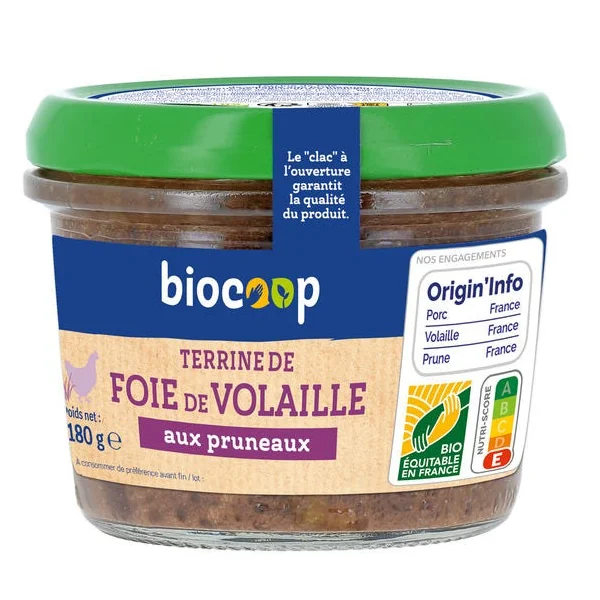 Terrine foie de volaille pruneaux 180g