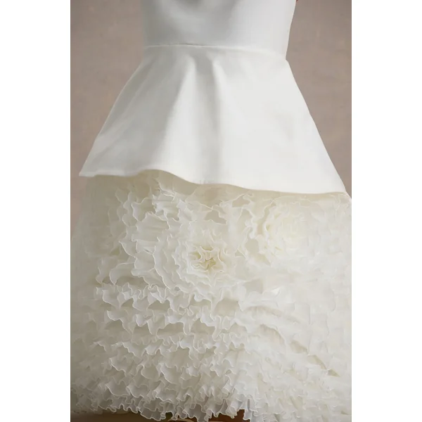 The Greatest | Robe longue Bardot Blanche et Crème avec Jupe en Tulle