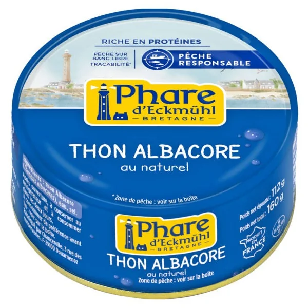 Thon au naturel à teneur réduite en sel