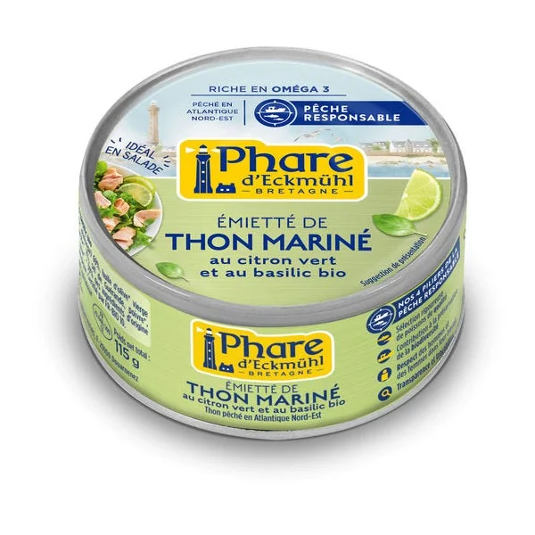 Thon blanc miettes citron basilic 115g