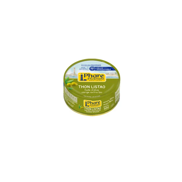Thon listao à l'huile d'olive vierge extra bio - 160g