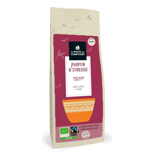 Thé noir jasmin pêche myrtille 100g