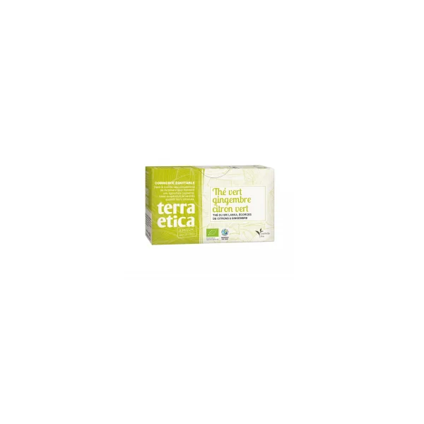 Thé vert gingembre et citron vert - 20 sachets