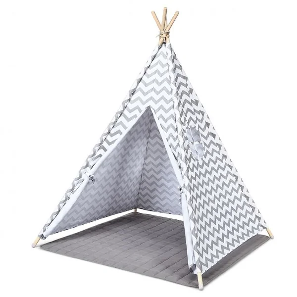 Tipi d'Indien pour Enfants avec Tapis et Sac de Transport 160 x 120 x 120 cm
