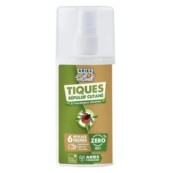 Tiques répulsif cutané à l'eucalyptus citronné 100ml