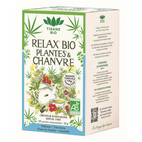 Tisane relax plante et chanvre 20x1.6g