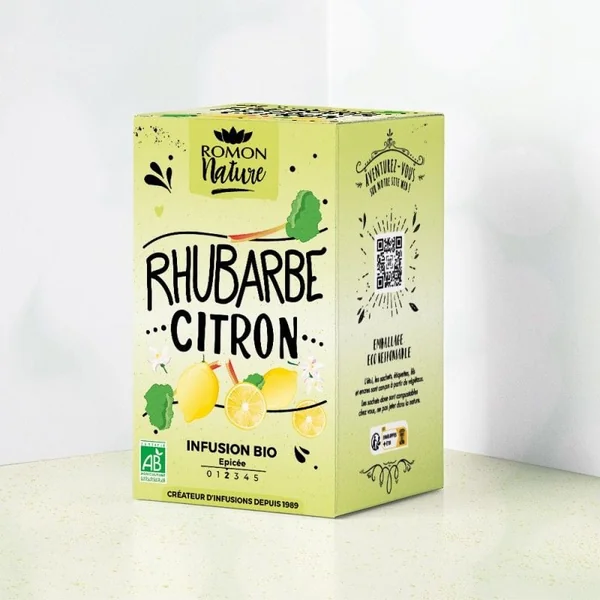 Tisane rhubarbe citron bio 28.8gr