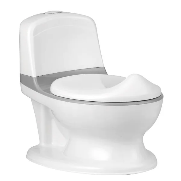 Toilette Enfant en PP Pot pour Bébé Apprentissage de la Propreté Charge Max.30KG Gris