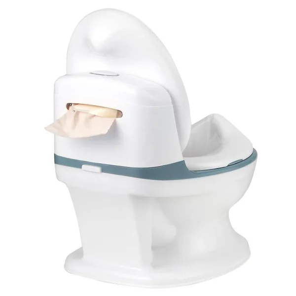 Toilette Enfant en PP Pot pour Bébé Toilette de Simulation Charge Max.30KG Bleu