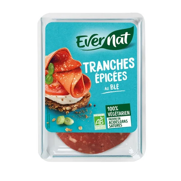 Tranches veggie épicées au blé (10) 100g