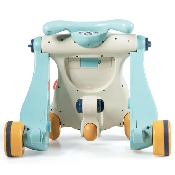 Trotteur Convertible 2 en 1 pour Apprendre à Marcher pour Enfants de 6 à 36 Mois en ABS et PP 61x37x43cm Bleu
