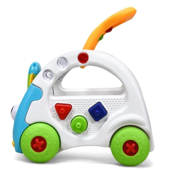 Trotteur Parlant pour Enfants de 6 Mois à 3 Ans pour Apprendre à Marcher Multifonction Sons Lumières 43x38x46cm Bleu