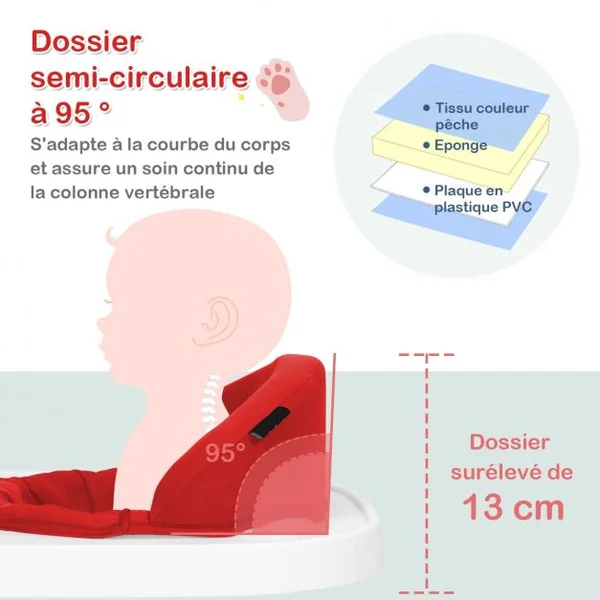 Trotteur pour Bébé de 6 à 18 Mois Compact Pliable 2 en 1 avec Siège Rembourré Plateau Jouets Amovible 75x60x70cm Rose