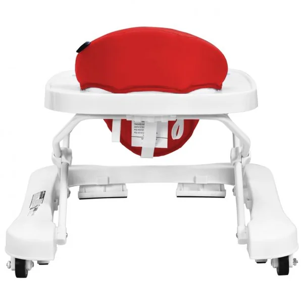 Trotteur pour Bébé de 6 à 18 Mois Compact Pliable 2 en 1 avec Siège Rembourré Plateau Jouets Amovible 75x60x70cm Rose
