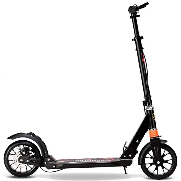 Trottinette adulte pliable Trottinette non électrique, Hauteur réglable 95-107cm, 100 kg max, en Aluminium et PP, Noir