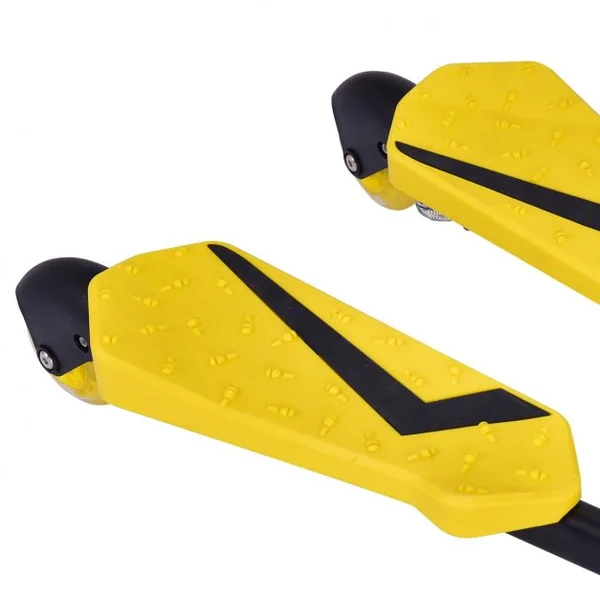 Trottinette Pliable pour Enfant Trottinette avec 4 roues Flash Lumineuses en Alliage Alu et PP, 82x31x72-84cm, Jaune