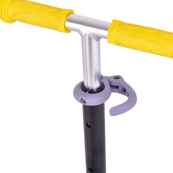 Trottinette pour Enfant Trottinette à 3 Roues Flash Lumineuses Capacité 20kg en Alliage alu & PP, 55x24x60-77cm, Jaune