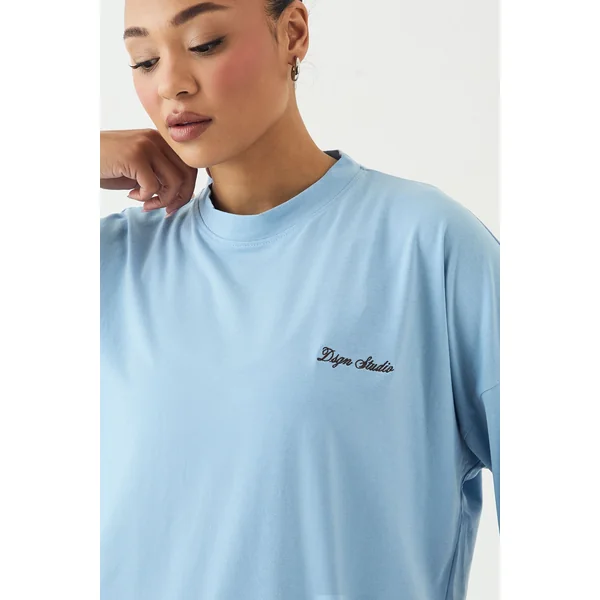 T-shirt De Détente Dsgn Studio À Manches Courtes Coupe Ample Ultra-doux