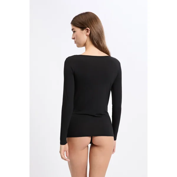 T-shirt thermique manches longues col bateau