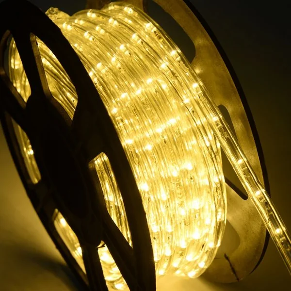 Tube Lumineux LED 30m Cordon Lumineux de 1080 Ampoules Beige 230V Longévité Jusqu'à 15000h pour Intérieur Extérieur