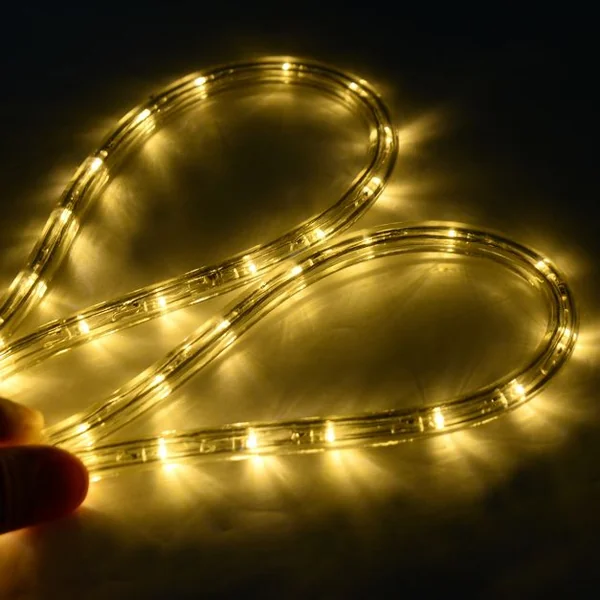 Tube Lumineux LED 30m Cordon Lumineux de 1080 Ampoules Beige 230V Longévité Jusqu'à 15000h pour Intérieur Extérieur