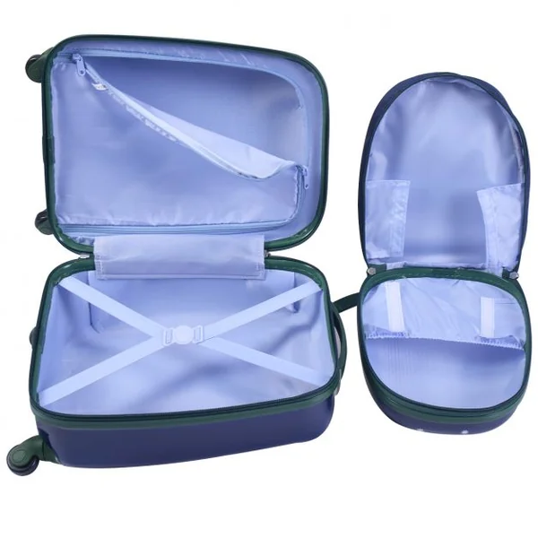 Valise Enfant+ Sac à Dos Bagage Trolley à Roulettes pour Enfant Motif Animaux Idéal pour Voyage avec Enfant