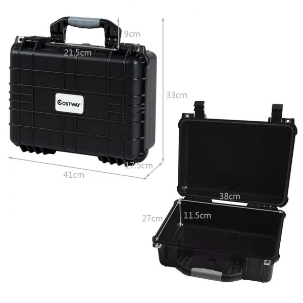 Valise Etanche pour Appareil Photo Professionnel et 3 Inserts en Mousse avec Poignée Ergonomique 41x33x17,5cm Noir