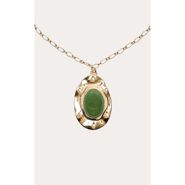 Vert Collier Pendentif Chaîne Jade