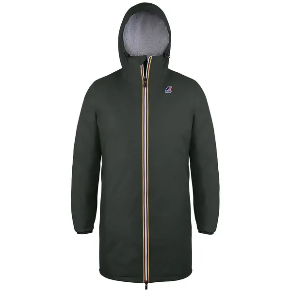 Veste longue fourrée Eiffel Orsetto 3.0 Kaki mixte K-Way - Soins Bébé Naturels & Produits Maman Après Naissance