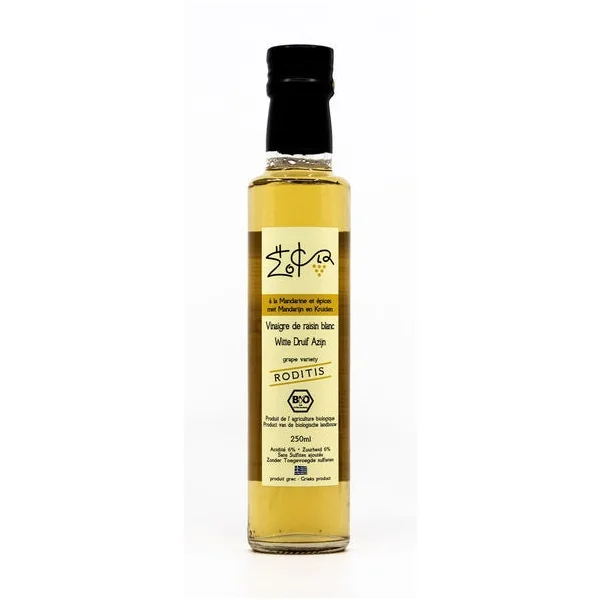Vinaigre de vin blanc à la mandarine et aux épices 250ml