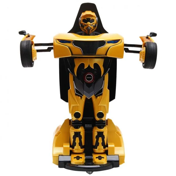 Voiture transformable en robot 2 en 1 pour enfants, Télécommandé, Rechargeable, Radio Commandé, +8 ans, Jaune