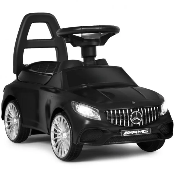 Voiture à Pousser pour Enfants de 18 à 36 Mois Porteur avec Klaxon Musique Phare LED Noir