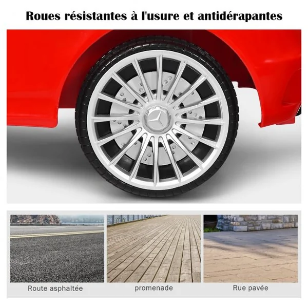 Voiture à Pousser pour Enfants de 18 à 36 Mois Porteur avec Klaxon Musique Phare LED Rouge