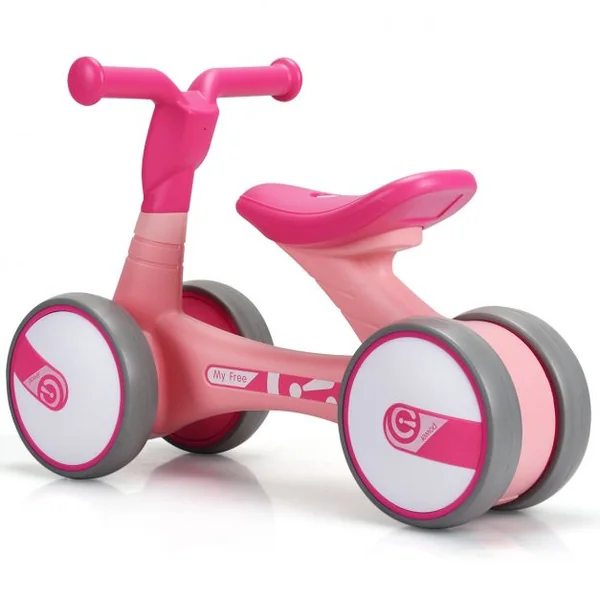 Vélo d’équilibre sans pédales pour enfant Draisienne pour enfants de 1-3 ans, en HDPE-PP-EVA, 58x30x40cm, Rose
