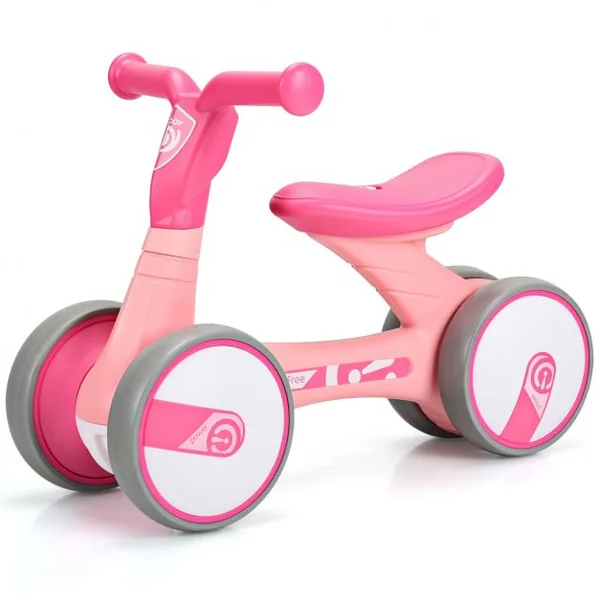 Vélo d’équilibre sans pédales pour enfant Draisienne pour enfants de 1-3 ans, en HDPE-PP-EVA, 58x30x40cm, Rose