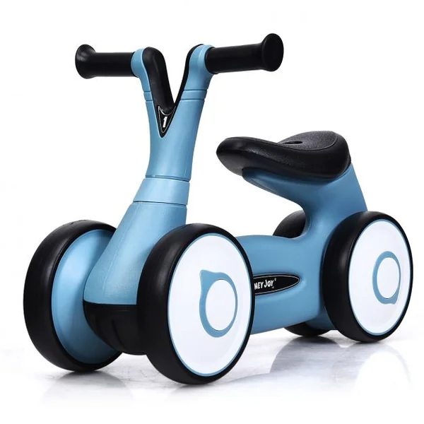 Vélo Trotteur pour Enfant de 12 à 36 mois sans Pédales Guidon Réglable Capacité 20 kg en PP+PVA 59x29x40cm Bleu