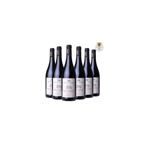 Vélocipède - Côte du Rhône Rouge sans sulfites - Carton de 6 bouteilles