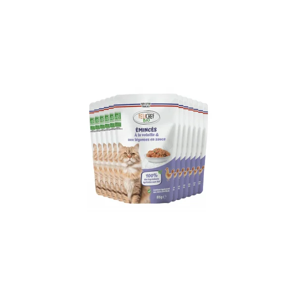 Émincés en sauce à la volaille et légumes - Lot de 12x85g