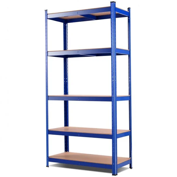 Étagère de Rangement 90x40x180CM avec 5 Tablettes Chaque Charge 175KG en Métal et Bois