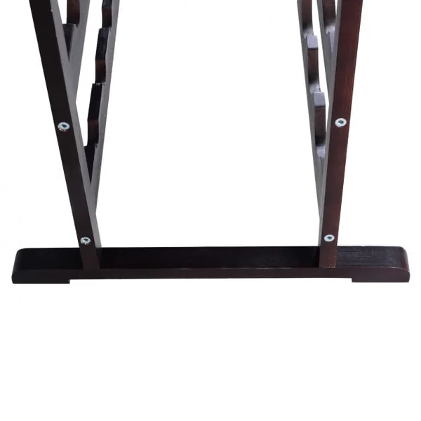 Étagère à vin Casier à vin 24 bouteilles Range bouteille avec 6 supports de verres à pied, 80 x 41 x 90.5 cm, Bordeaux