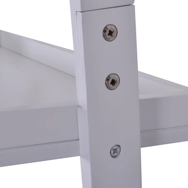 Étagère Échelle Étagère Murale avec 5 étages de Rangement pour Salle de Bain,Salon, etc.-Blanc